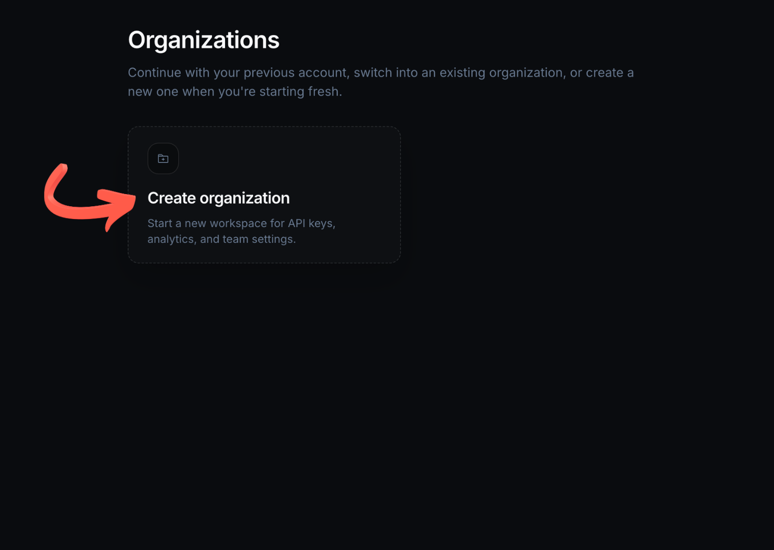 Jupiter API Step 2: Create organization